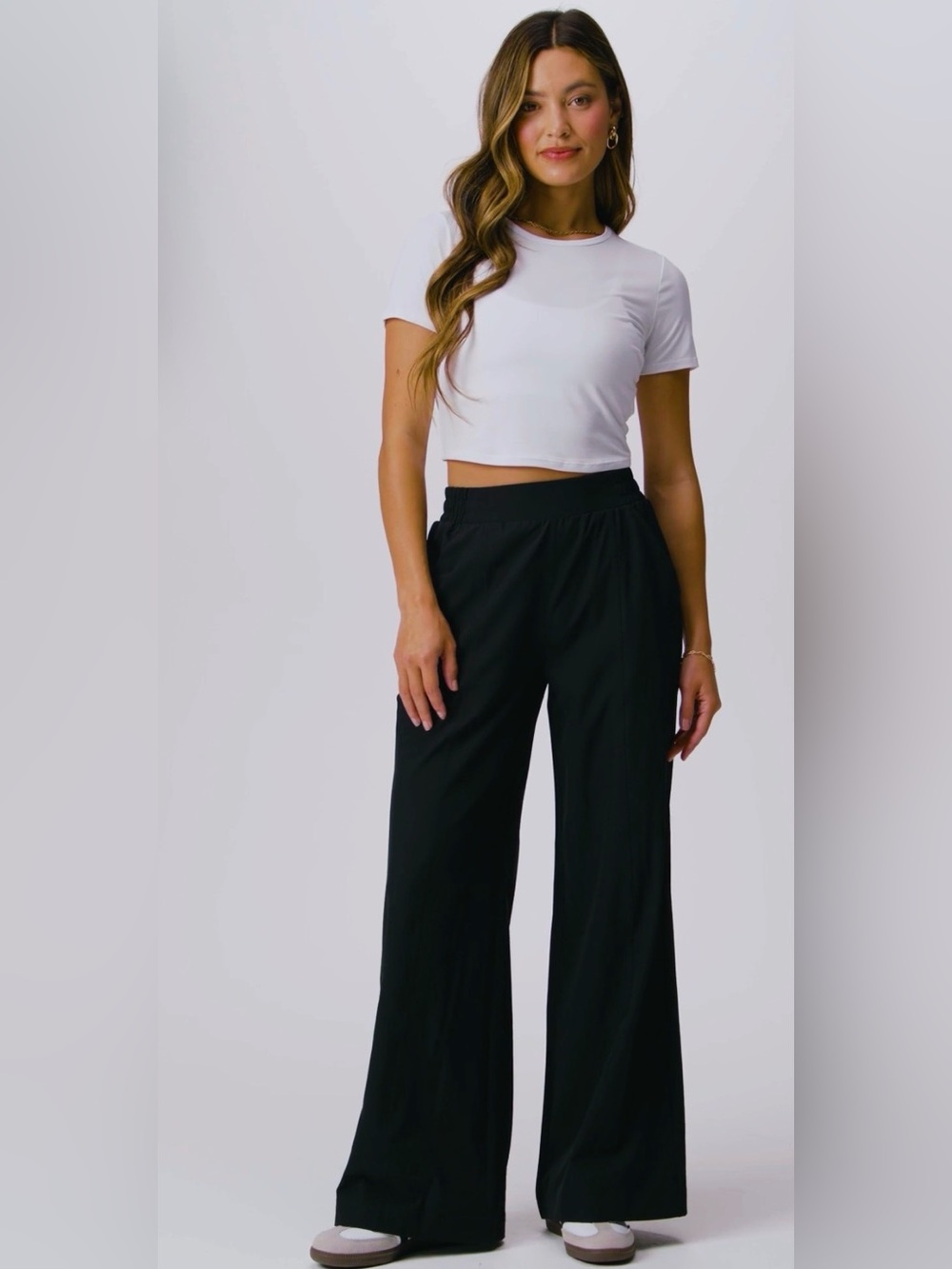Fabletics Downtown black wide leg pants S